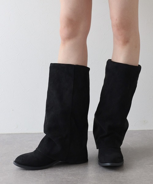 BLUEEAST(ブルーイースト)の「スウェードカバーブーツ(ブーツ・レディース・ブラック/ブラウン・MEDIUM/LARGE)」の8枚目の写真