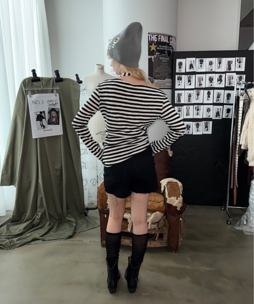 SHAGGIE(シャギー)の「【セットアップ】アイレットハイウエストショートパンツ(その他パンツ・レディース・ブラック/カーキ・MEDIUM/SMALL)」の8枚目の写真