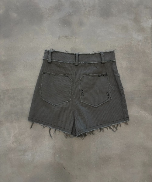 SHAGGIE(シャギー)の「【セットアップ】アイレットハイウエストショートパンツ(その他パンツ・レディース・ブラック/カーキ・MEDIUM/SMALL)」の21枚目の写真