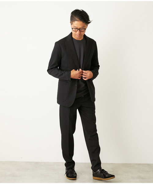 MEN'S MELROSE（メンズメルローズ）の「ウーリービシュウドビー コンフォートイージージャケット(セットアップ可)（テーラードジャケット・メンズ・ネイビー/ブラウン/グレー/ブラック・3/4/5/2）」の7枚目の写真