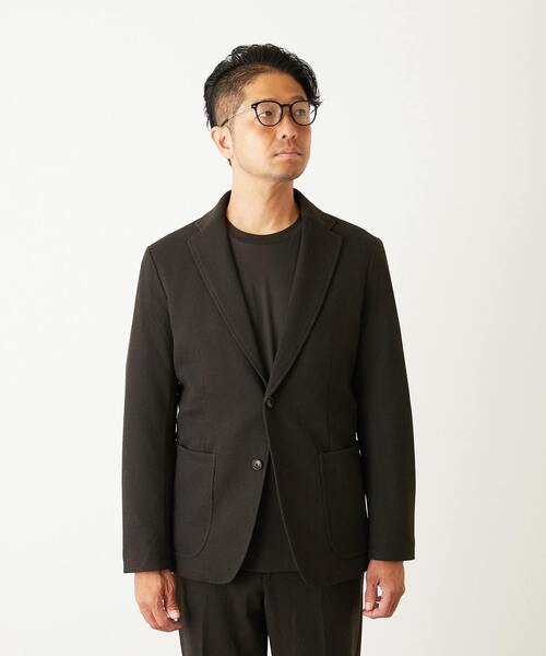 MEN'S MELROSE（メンズメルローズ）の「ウーリービシュウドビー コンフォートイージージャケット(セットアップ可)（テーラードジャケット・メンズ・ネイビー/ブラウン/グレー/ブラック・3/4/5/2）」の8枚目の写真