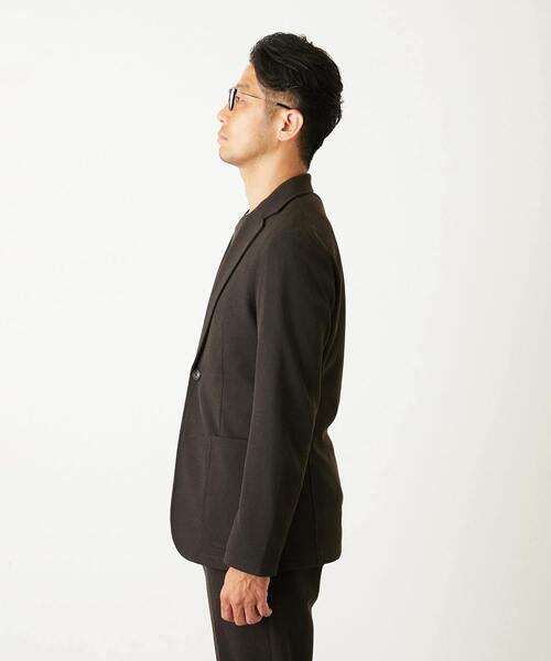 MEN'S MELROSE（メンズメルローズ）の「ウーリービシュウドビー コンフォートイージージャケット(セットアップ可)（テーラードジャケット・メンズ・ネイビー/ブラウン/グレー/ブラック・3/4/5/2）」の9枚目の写真