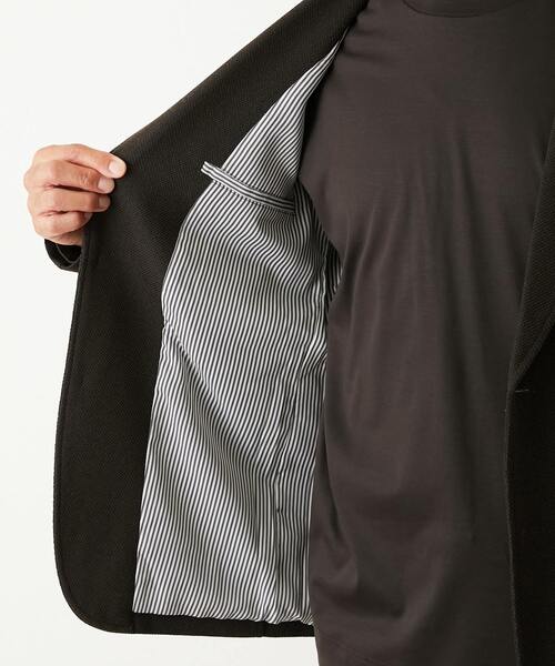 MEN'S MELROSE（メンズメルローズ）の「ウーリービシュウドビー コンフォートイージージャケット(セットアップ可)（テーラードジャケット・メンズ・ネイビー/ブラウン/グレー/ブラック・3/4/5/2）」の15枚目の写真