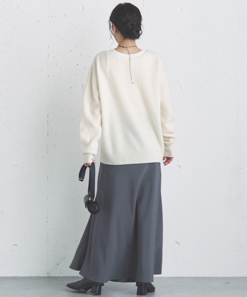 Doux archives（ドゥアルシーヴ）の「フィブリルツイルナロースカート（スカート・レディース・グレー/ブラウン/ブラック・36/38）」の9枚目の写真
