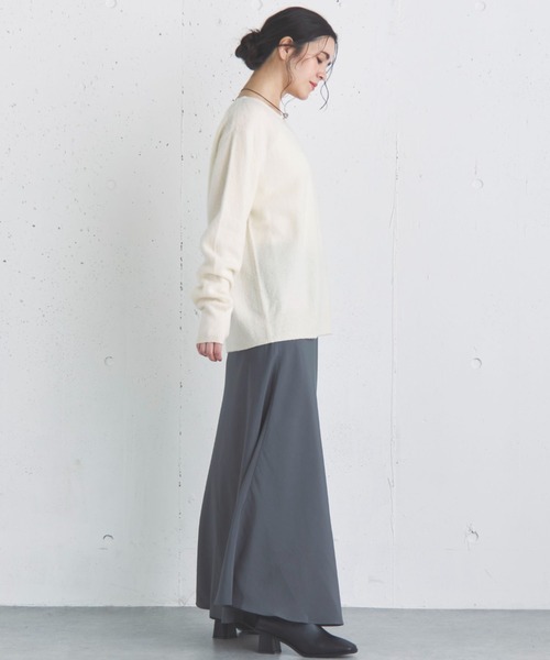 Doux archives（ドゥアルシーヴ）の「フィブリルツイルナロースカート（スカート・レディース・グレー/ブラウン/ブラック・36/38）」の10枚目の写真