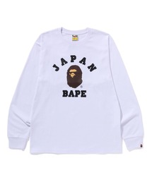 A BATHING APE(AxCVOGCv)JAPAN COLLEGE CITY L/S TEE(TVc/Jbg\[)
