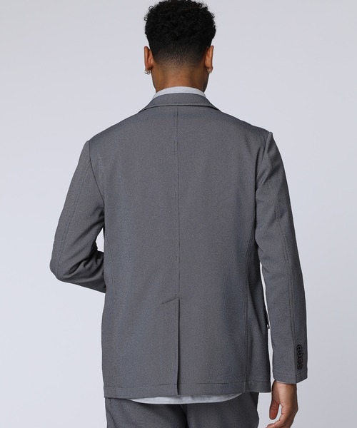 Psycho Bunny（サイコバニー）の「LANATEC ピンヘッドツイル セットアップジャケット（テーラードジャケット・メンズ・ネイビー/ライトグレー・LL/LARGE/MEDIUM）」の5枚目の写真