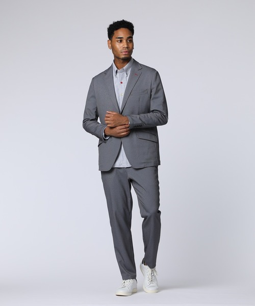 Psycho Bunny（サイコバニー）の「LANATEC ピンヘッドツイル セットアップジャケット（テーラードジャケット・メンズ・ネイビー/ライトグレー・LL/LARGE/MEDIUM）」の6枚目の写真