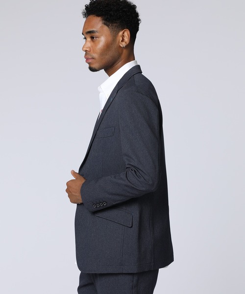 Psycho Bunny（サイコバニー）の「LANATEC ピンヘッドツイル セットアップジャケット（テーラードジャケット・メンズ・ネイビー/ライトグレー・LL/LARGE/MEDIUM）」の9枚目の写真