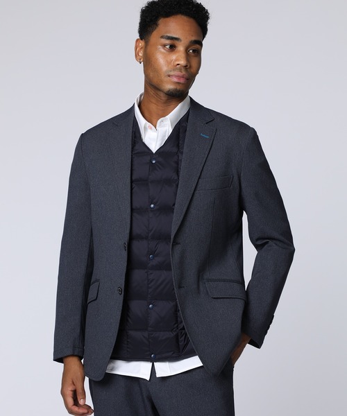 Psycho Bunny（サイコバニー）の「LANATEC ピンヘッドツイル セットアップジャケット（テーラードジャケット・メンズ・ネイビー/ライトグレー・LL/LARGE/MEDIUM）」の11枚目の写真