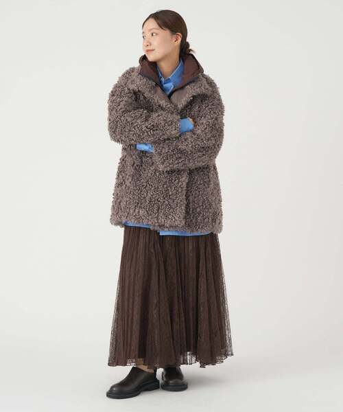 IENA（イエナ）の「TISSAVELファーコート（その他アウター・レディース・チャコールグレー/アイボリー・36/38）」の4枚目の写真