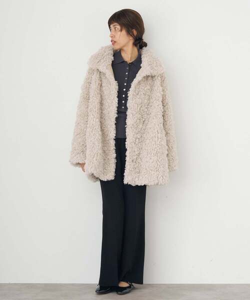 IENA（イエナ）の「TISSAVELファーコート（その他アウター・レディース・チャコールグレー/アイボリー・36/38）」の6枚目の写真