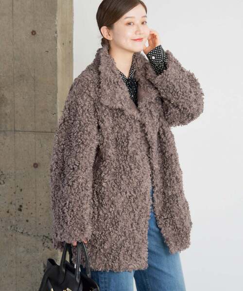 IENA（イエナ）の「TISSAVELファーコート（その他アウター・レディース・チャコールグレー/アイボリー・36/38）」の9枚目の写真