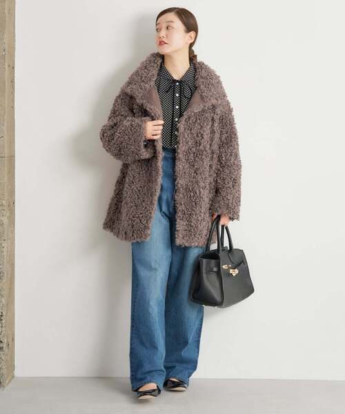 IENA（イエナ）の「TISSAVELファーコート（その他アウター・レディース・チャコールグレー/アイボリー・36/38）」の13枚目の写真