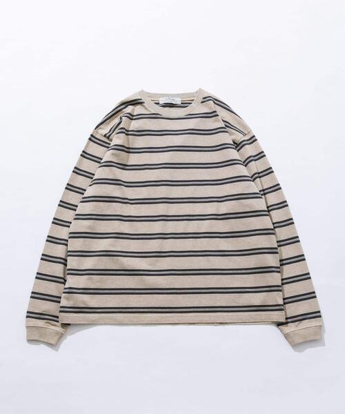URBAN RESEARCH Sonny Label(アーバンリサーチサニーレーベル)の「ピグメントボーダーロングスリーブTシャツ(Tシャツ/カットソー・メンズ・ブラック/ベージュ・MEDIUM/LARGE)」の10枚目の写真
