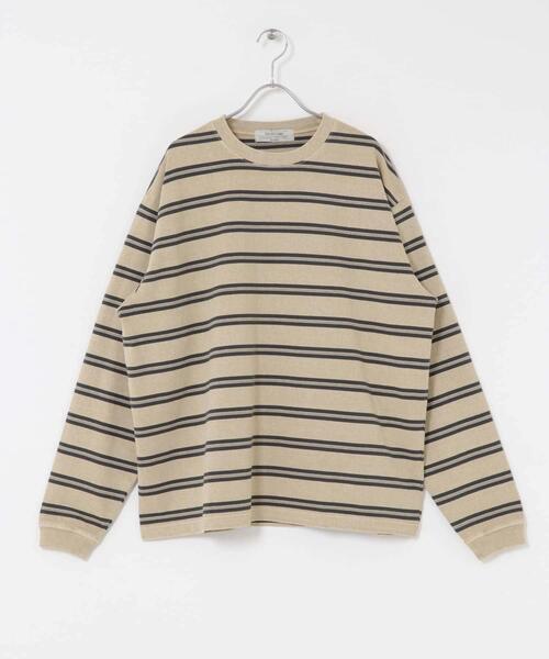 URBAN RESEARCH Sonny Label(アーバンリサーチサニーレーベル)の「ピグメントボーダーロングスリーブTシャツ(Tシャツ/カットソー・メンズ・ブラック/ベージュ・MEDIUM/LARGE)」の11枚目の写真