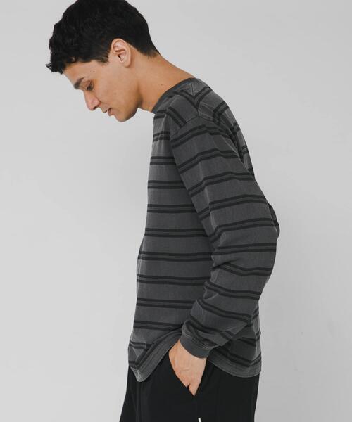 URBAN RESEARCH Sonny Label(アーバンリサーチサニーレーベル)の「ピグメントボーダーロングスリーブTシャツ(Tシャツ/カットソー・メンズ・ブラック/ベージュ・MEDIUM/LARGE)」の18枚目の写真