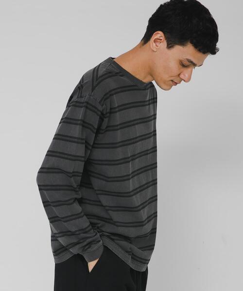 URBAN RESEARCH Sonny Label(アーバンリサーチサニーレーベル)の「ピグメントボーダーロングスリーブTシャツ(Tシャツ/カットソー・メンズ・ブラック/ベージュ・MEDIUM/LARGE)」の20枚目の写真