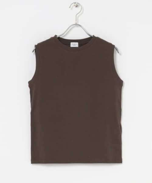 URBAN RESEARCH DOORS(アーバンリサーチドアーズ)の「クリアフライスノースリーブプルオーバー(Tシャツ/カットソー・レディース・ブラウン/オフホワイト/グレー・MEDIUM)」の6枚目の写真