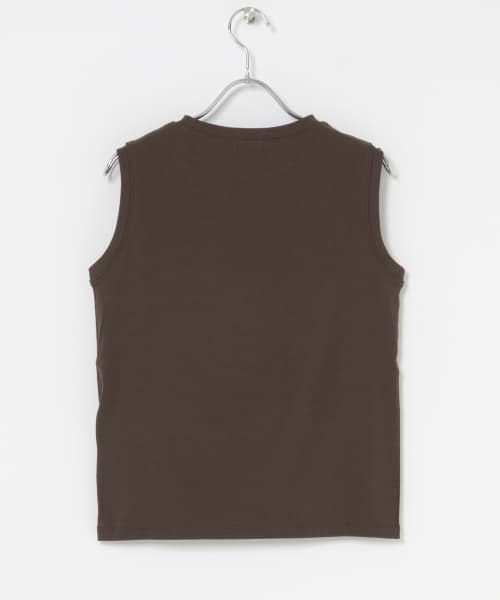 URBAN RESEARCH DOORS(アーバンリサーチドアーズ)の「クリアフライスノースリーブプルオーバー(Tシャツ/カットソー・レディース・ブラウン/オフホワイト/グレー・MEDIUM)」の8枚目の写真