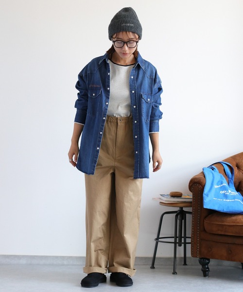 cepo（セポ）の「〈セットアップ対応〉ロゴ刺繍ロングデニムシャツ（シャツ/ブラウス・レディース・ブルー系3/ブルー系2・M）」の11枚目の写真