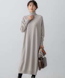 23区（ニジュウサンク）の「【洗える】カシミヤブレンド タートルネック ニットワンピース（ワンピース）」