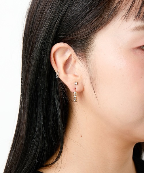 Casselini（キャセリーニ）の「Casselini(キャセリーニ)スターワンタッチピアス（ピアス（両耳用）・レディース・シルバー/ゴールド・FREE）」の4枚目の写真