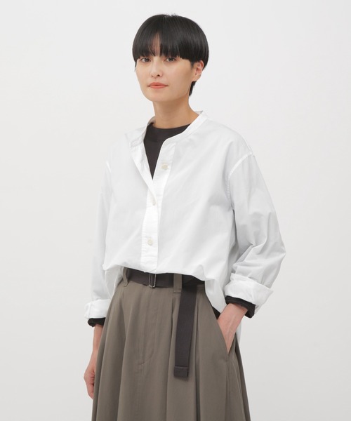 シャツ　ブラウス　MHL. GARMENT DYE COTTON POPLIN GARMENT DYE COTTON SHIRTING（シャツ⁄ブラウス）｜MHL