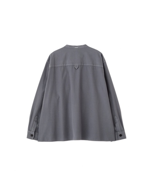 MHL.（エムエイチエル）の「GARMENT DYE COTTON SHIRTING（シャツ/ブラウス・レディース・ホワイト/ブルー・1/2）」の7枚目の写真