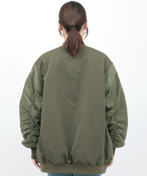 チチカカ（チチカカ）の「リメイク風切替MA-1（ブルゾン・レディース・カーキ/グレー/ブラック・FREE）」の12枚目の写真