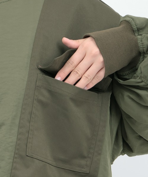 チチカカ（チチカカ）の「リメイク風切替MA-1（ブルゾン・レディース・カーキ/グレー/ブラック・FREE）」の14枚目の写真