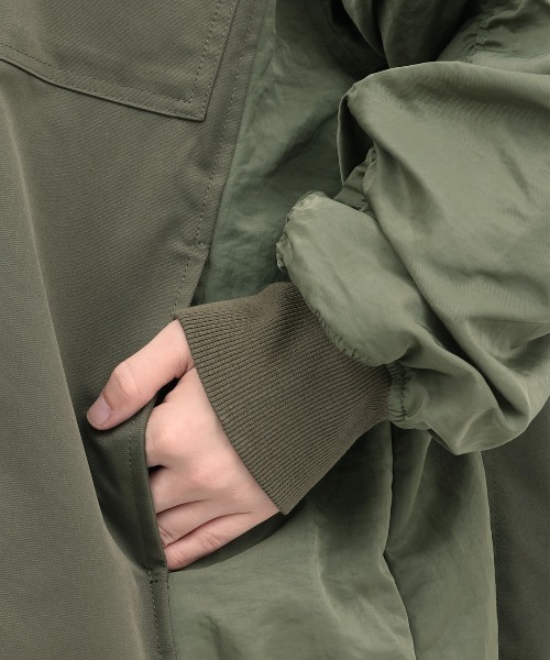 チチカカ（チチカカ）の「リメイク風切替MA-1（ブルゾン・レディース・カーキ/グレー/ブラック・FREE）」の15枚目の写真