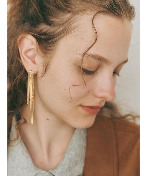 セール】ボール×フリンジチェーンイヤリング《2025autumn catalog item