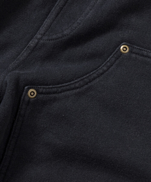 FREAK'S STORE（フリークスストア）の「UNIVERSAL OVERALL/ユニバーサルオーバーオール 別注 パウダー加工 ダブルニー スウェットパンツ（スウェットパンツ・メンズ・チャコールグレー/ブラウン・MEDIUM/LARGE）」の8枚目の写真