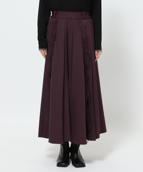 2025AW HARE シアーフリルプリーツスカート オフホワイト HARE スカート シアーフリルプリーツスカート(HARE) : ZOZOTOWN