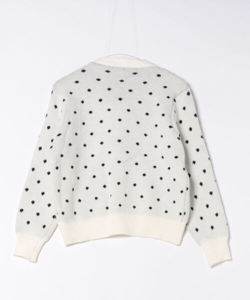 セール】【秋冬新作】ミニドット柄V開きカーディガン（カーディガン