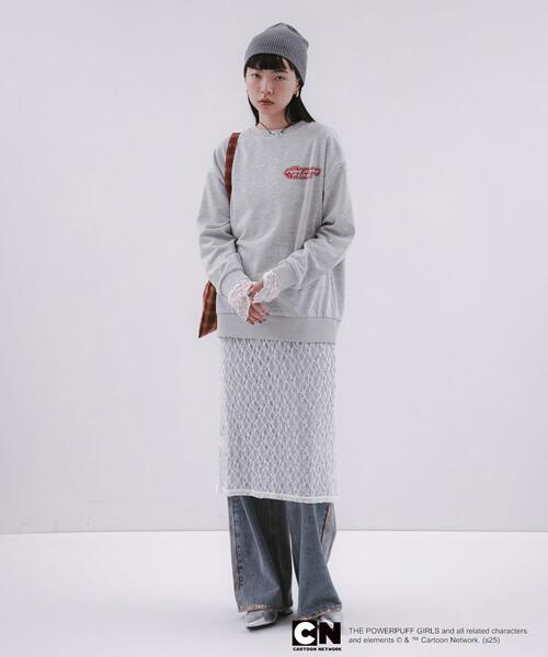 SENSE OF PLACE by URBAN RESEARCH（センスオブプレイスバイアーバンリサーチ）の「『別注』PPG / SENSE OF PLACE ルーズスウェット（スウェット・レディース・グレー/ネイビー・ONE）」の7枚目の写真