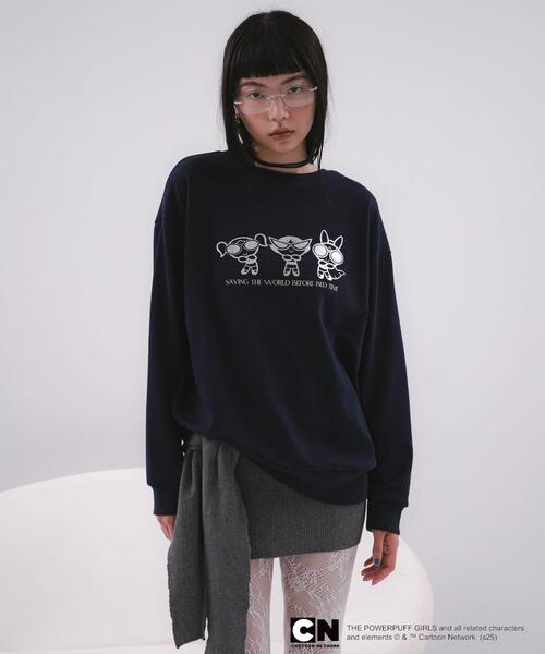 SENSE OF PLACE by URBAN RESEARCH（センスオブプレイスバイアーバンリサーチ）の「『別注』PPG / SENSE OF PLACE ルーズスウェット（スウェット・レディース・グレー/ネイビー・ONE）」の19枚目の写真
