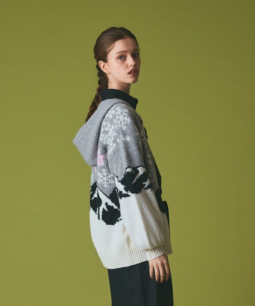 GRACE CLASS（グレースクラス）の「スノージャガードニットフーディ（パーカー・レディース・ブラック/グレー・36）」の17枚目の写真