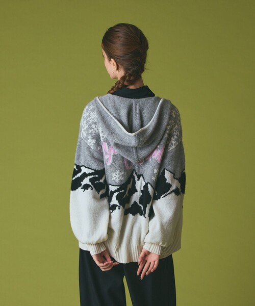 GRACE CLASS（グレースクラス）の「スノージャガードニットフーディ（パーカー・レディース・ブラック/グレー・36）」の16枚目の写真