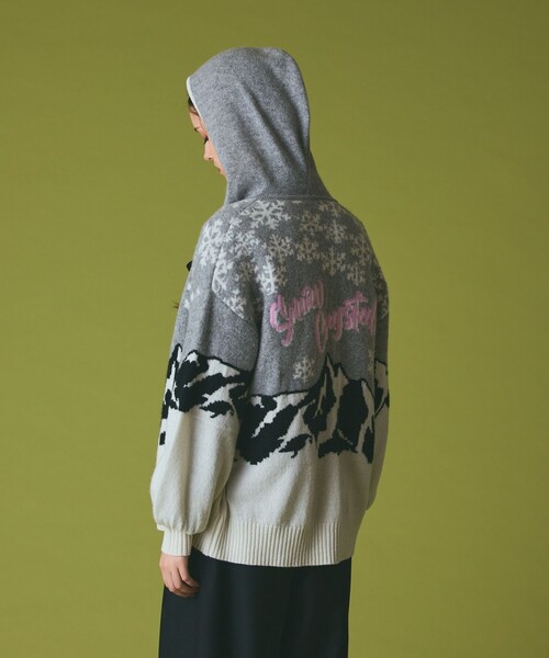 GRACE CLASS（グレースクラス）の「スノージャガードニットフーディ（パーカー・レディース・ブラック/グレー・36）」の15枚目の写真