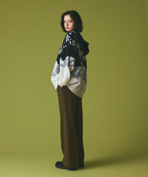 GRACE CLASS（グレースクラス）の「スノージャガードニットフーディ（パーカー・レディース・ブラック/グレー・36）」の10枚目の写真