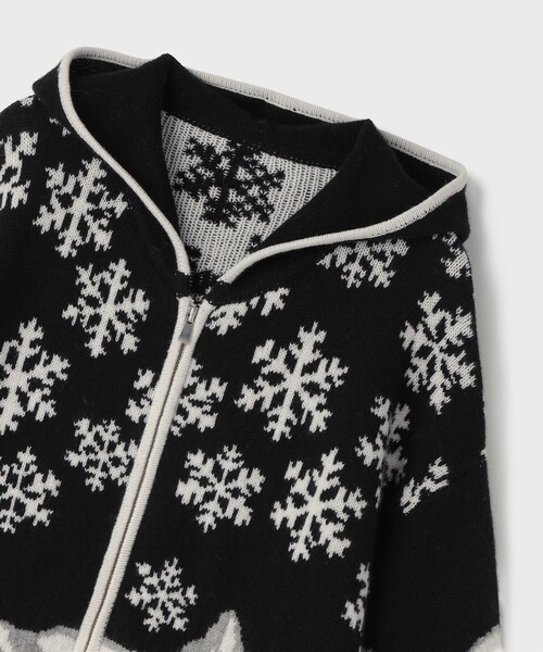 GRACE CLASS（グレースクラス）の「スノージャガードニットフーディ（パーカー・レディース・ブラック/グレー・36）」の3枚目の写真