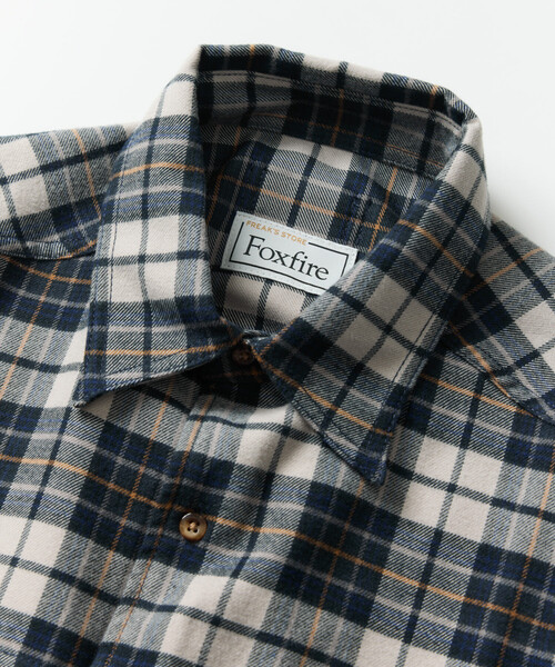Foxfire（フォックスファイヤー）の「Foxfire/フォックスファイヤー 別注 フィッシングポケット ロングスリーブ ネルチェックシャツ（シャツ/ブラウス・メンズ・ネイビー/グリーン/チャコールグレー・MEDIUM/LARGE）」の5枚目の写真