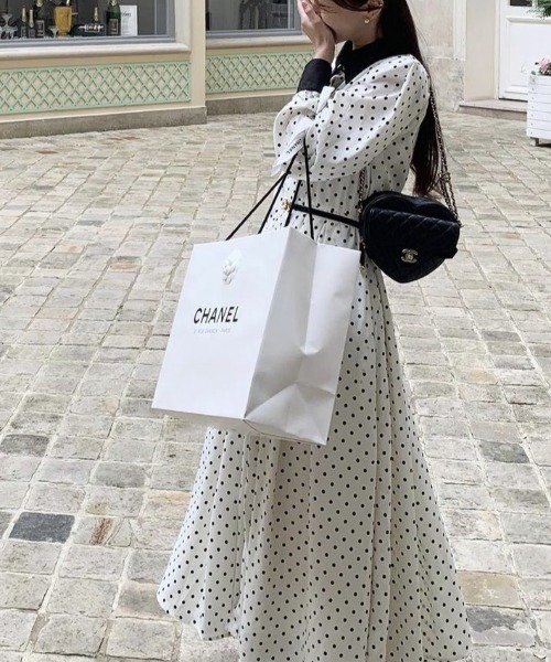 FREE STYLISTS(フリー スタイリスト)の「YUGA_YGMC Lapel dot flare dress(ワンピース・レディース・ブラック/ホワイト・FREE)」の16枚目の写真