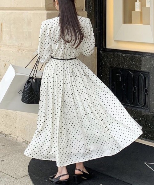 FREE STYLISTS(フリー スタイリスト)の「YUGA_YGMC Lapel dot flare dress(ワンピース・レディース・ブラック/ホワイト・FREE)」の17枚目の写真
