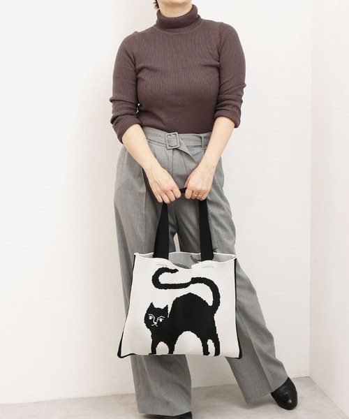 cache cache(カシュ カシュ)の「カシュカシュ cachecache / アニマルモチーフニットトート(トートバッグ・レディース・イエロー系その他/ブラック系その他/ブルー系その他/グリーン系その他・FREE)」の21枚目の写真