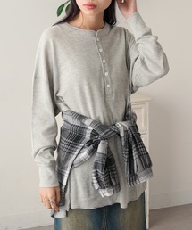 【Hanes】ヘンリーネックオーバークルーネック HW4-C104
