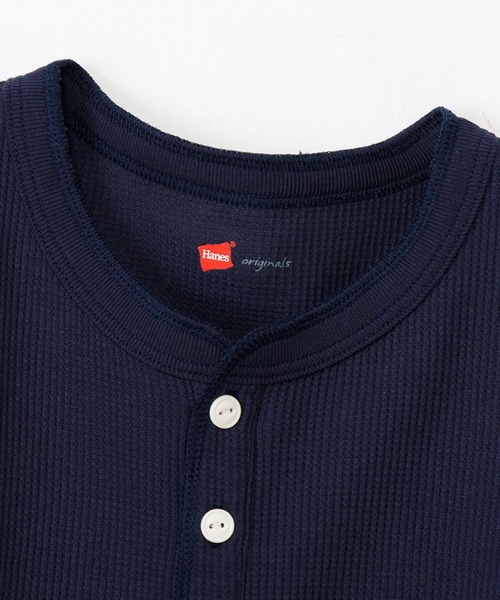 HANES(ヘインズ)の「【Hanes】ヘンリーネックオーバークルーネック HW4-C104(Tシャツ/カットソー・レディース・グレー/オフホワイト/ダークネイビー/レッド・FREE)」の6枚目の写真
