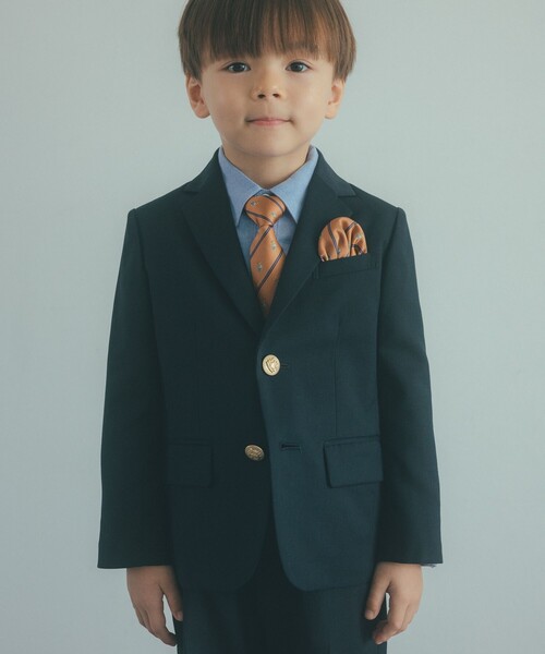 green label relaxing（グリーンレーベルリラクシング）の「TRW ソリッド ジャケット / キッズ 110cm-130cm（スーツジャケット・キッズ・ネイビー・130cm/120cm/110cm）」の2枚目の写真